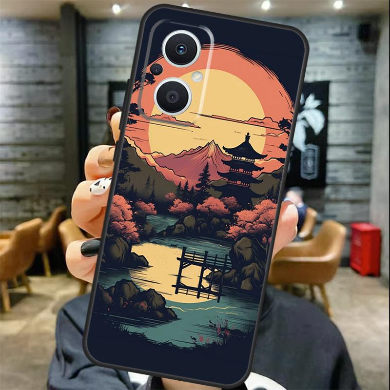 Japan Scenery Case For OPPO Reno 12 12F 13 F 11 8T 7 8 10 Pro OPPO Find X8 X6 Pro X3 X5 Lite Cover Coque