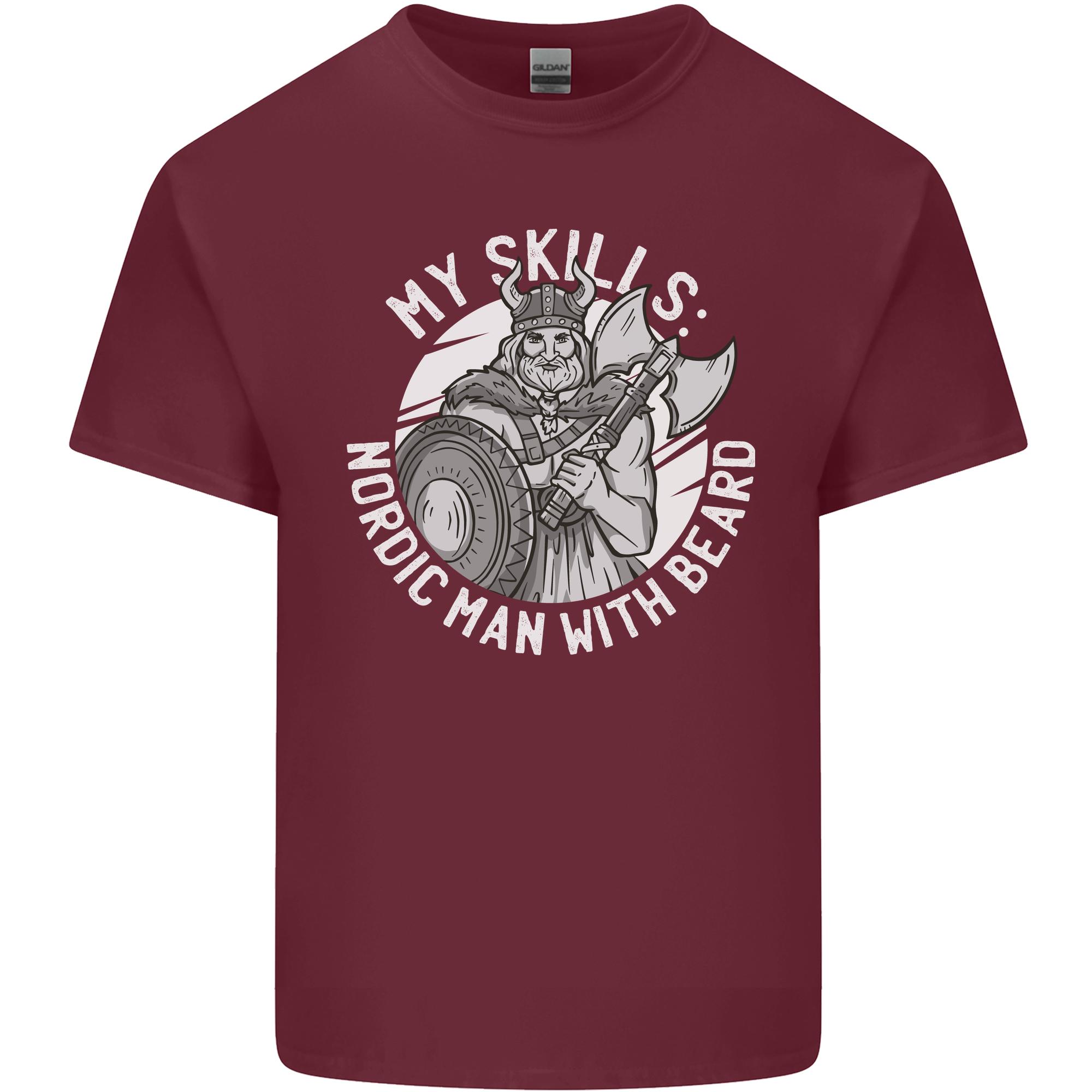 Nordic Unisex With Beard Funny Viking Unisexs Light Cotton TShirt S