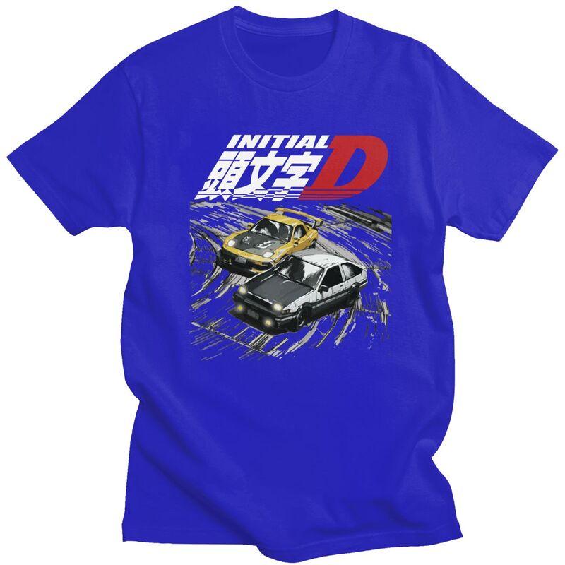 Custom Anime Mountain Racing Initial D T Shirts Men 100 Cotton Tees Tshirt Short Sleeve Tshirt Clothes