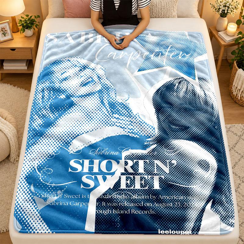 Flannel BlanketSabrina Carpenter Warm Soft Throw Blanket for Indoor Sofa Bed Living Room Use