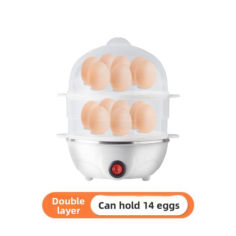 Egg Boiler Mini Multifunctional Egg Steamer Stainless Steel Household Double-layer Egg Boiler Breakfast Machine Small Appliances