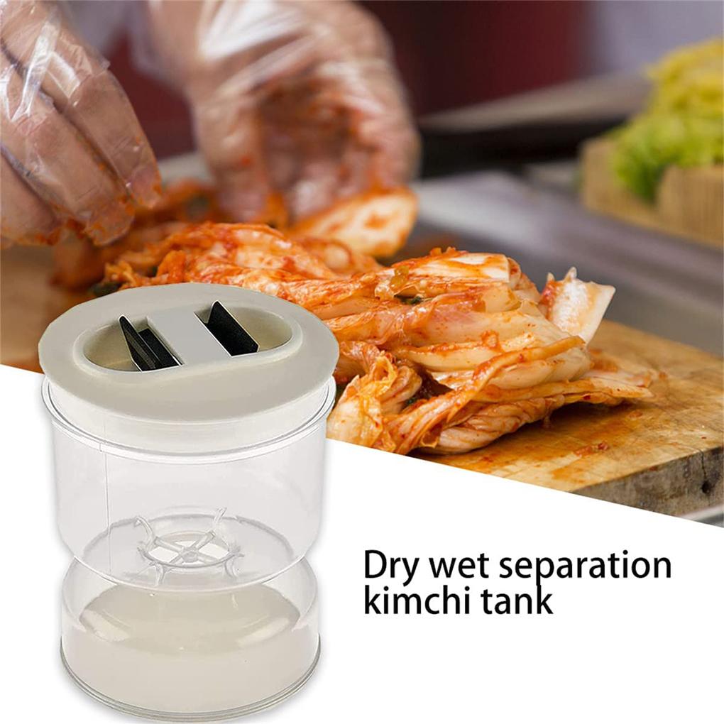 Plastic Vegetable Hourglass Jar Silicone Lid Spice Fresh Keeping Container Kitchen Restaurant Juice Separator Bottle
