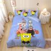 Cartoon New 3d S-SpongeBobS Duvet Cover Pillowcases Twin Full Queen King Size Bedding Set Soft Bed Linens Bedclothes