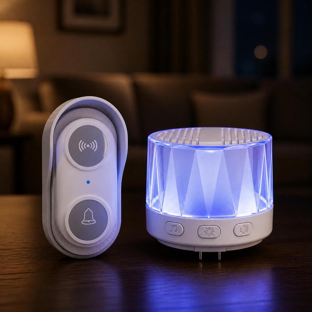 Entry Chime with Hardwired Notification | Adjustable Volume Levels, 38 Selectable Melodies,