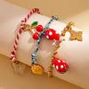 Stainless Steel Cherry & Butterfly Tassel Bracelet - Fashionable, Sweet, and Unique Design