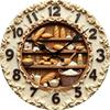 Wood Dessert Theme Wall Clock Silent Sweep Movement Silent Wooden Wall Clock  Living Room Decor
