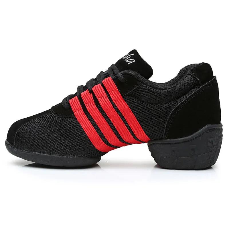 

fashion for Women Mesh Breathable Sneakers Canvas Shoes Low Heel Soft Sole Latin Modern Dance Training Hot Sale Jazz Dance Shoes 34