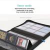 9 Pocket PU Leather Toploader Binder Holds 252 Toploaders 3" X 4" Rigid Card Holder Double Sided Pockets for Pokemon TCG Cards