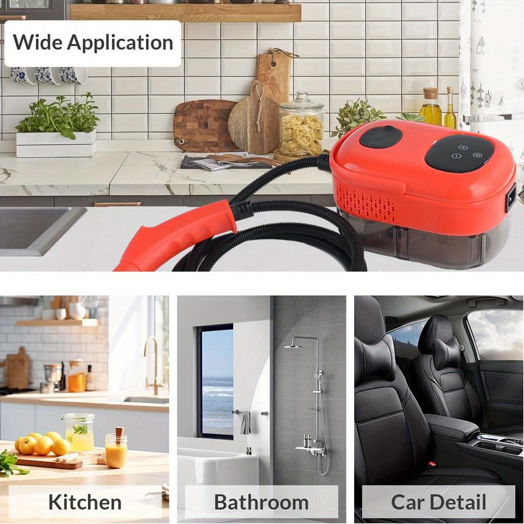 Přenosný parní čistič s výkonem 2500 W, vysokoteplotní parní čistič na odstraňování štěnic, parní čistič na matrace, čištění aut, pohovky, kuchyně