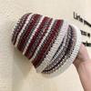 Spring and Summer Knitted Bucket Hat Color Matching Shows the Face Small Seaside Vacation Sunshade Anti-sun Hat Bucket Hat Tide