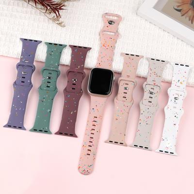 Sport-Silikon-Schlaufe für Apple Watch Armband 40mm 45mm 44mm 41mm 38mm 49mm Weiches Armband iwatch Serie 9 8 7 6 5 3 SE Ultra 2 Armband