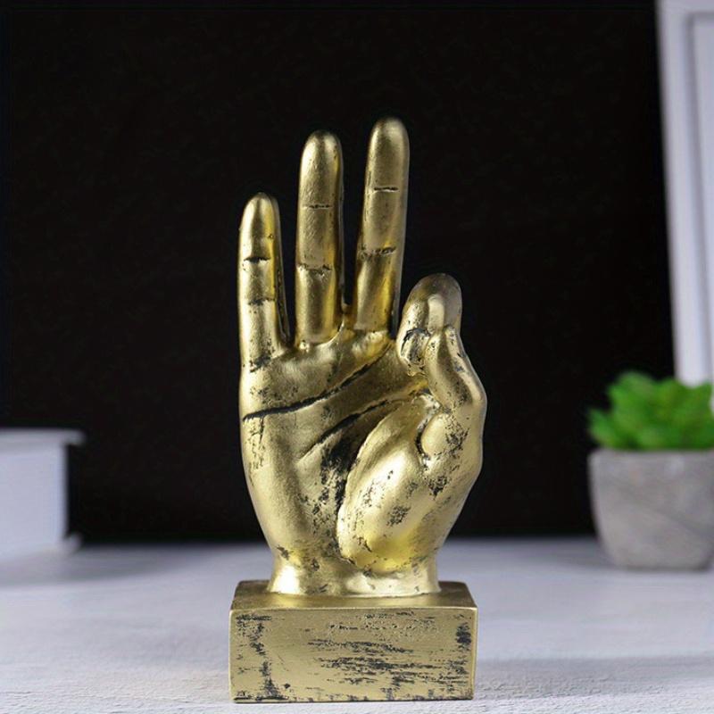 1 szt. Spersonalizowany palec statua Nordic figurki z żywicy rękodzieło rzeźby Ozdoba dekoracje do domowego biura wystrój salonu