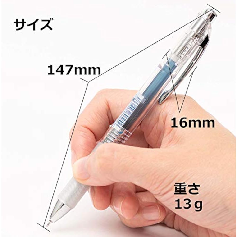 Pentel Ballpoint Pen Gel Ink Gel Infree 0.4mm Clear Shaft XBLN74TL-CA Blue Black