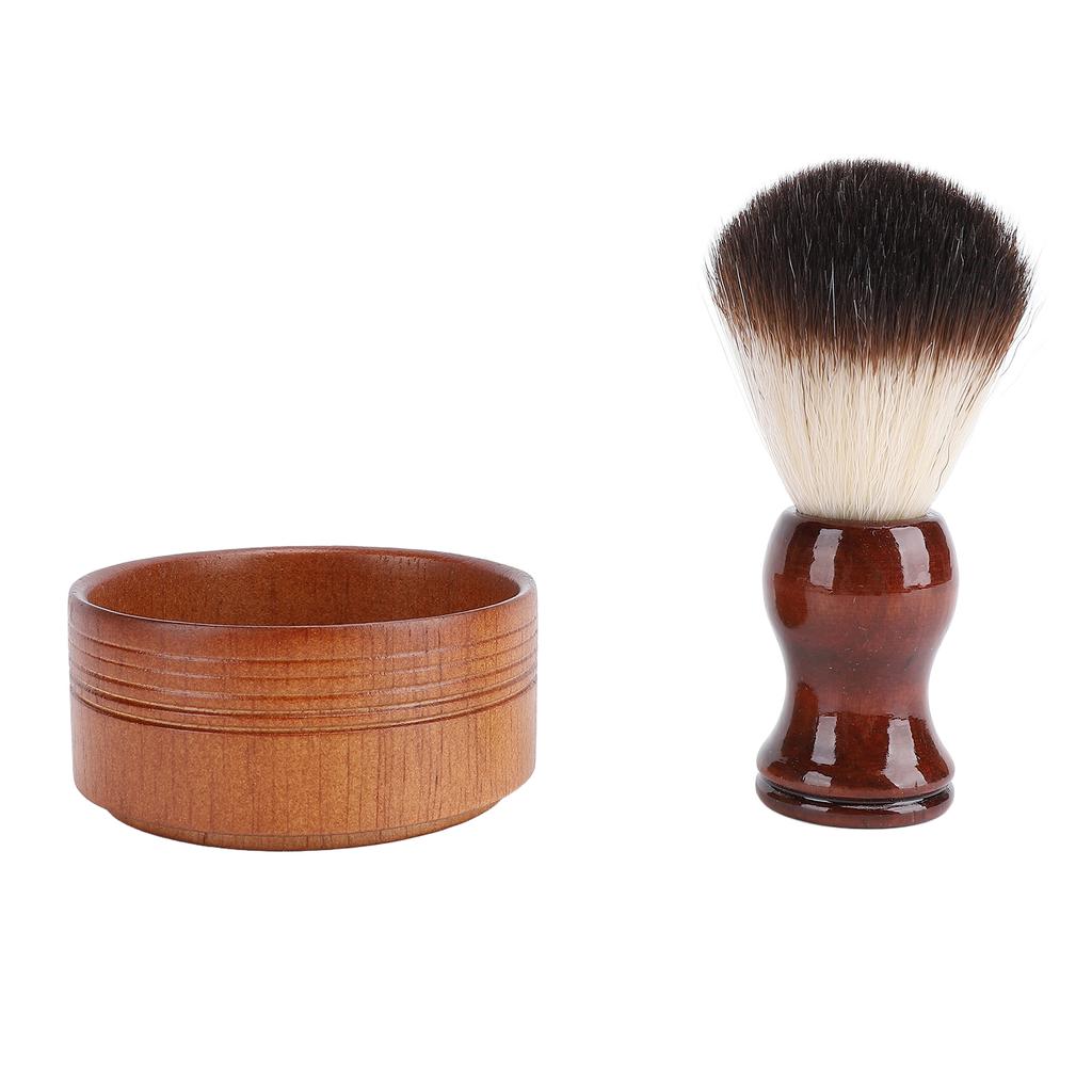 Rasierpinsel-Set Herren Rasier-Set Haar-Rasierpinsel Rasierschale für Barbier Reisen Hotel