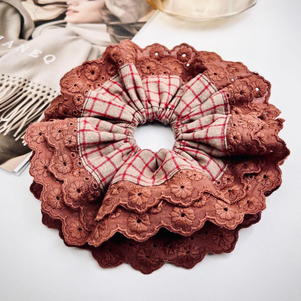 Pastoraler Dickdarm Haargummi: Niedlicher floraler koreanischer Mori-Stil für den täglichen Arbeitsweg