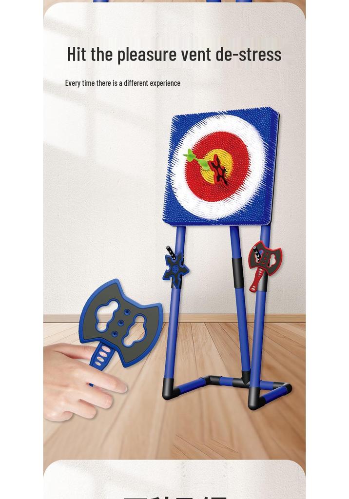Children's Indoor/Outdoor Axe Target Dart Stand - Stress Relief & Parent-Child Competition Toy