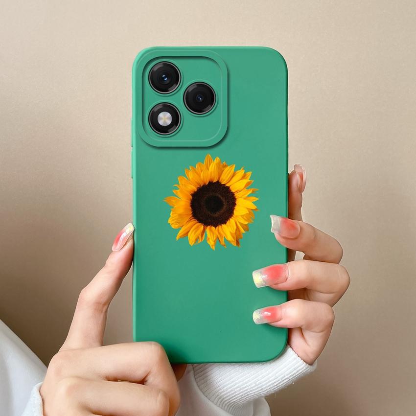 Phone Cases For Huawei Honor 400 Lite X8 X6b X7c X60 X5b X8c X9c Beautiful Butterfly Sunflower Soft Liquid Silicone Dustproof Shell For Huawei Housing