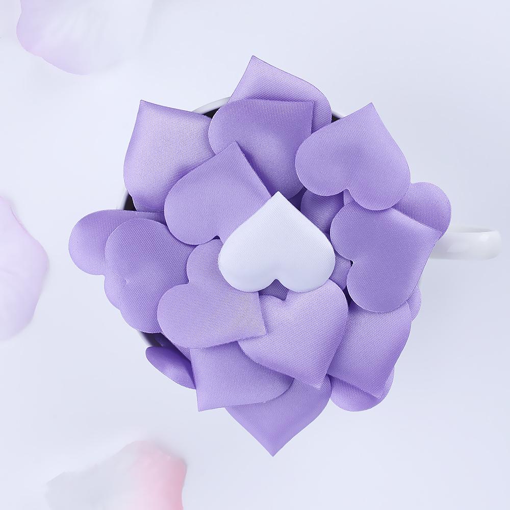 100 Pezzi Confetti in Tessuto Imbottito Petali da Lancio Cuore d'Amore Romantico Spugna Tavola Sposa Matrimonio Festa di San Valentino Decorazione