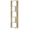 Corner Bookshelf 5 Shelves Sonoma Oak Finish 50 X 50 X 179 Cm Particleboard