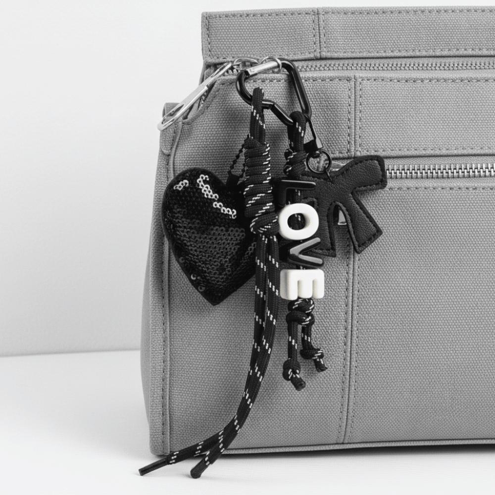 Bag Accessories Love Keychain Heart-shaped Braided Rope Pendant Love Pendant  Birthday Gift