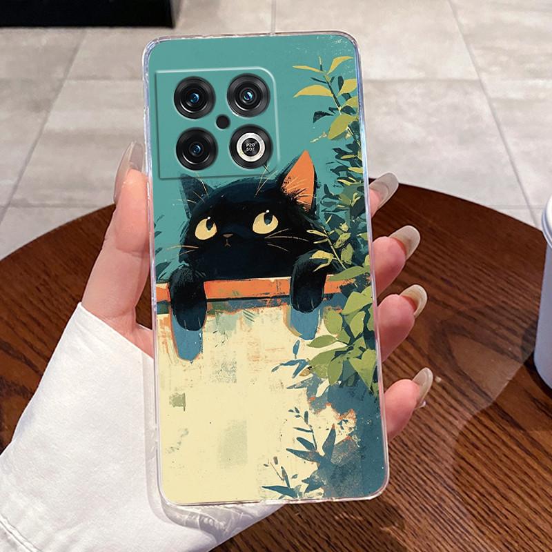 Jelly Case For OnePlus 10 Pro 10T ACE Pro Clear Silicone Soft TPU Back Cover One Plus 10PRO ACEPro Cute Rabbit Cat Phone Case