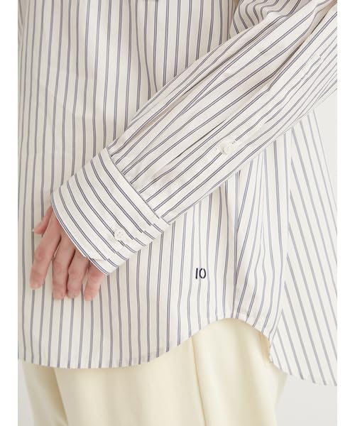 Emi Eco Logo Stripe Women's Button-Down Shirt, 13WFB251048,