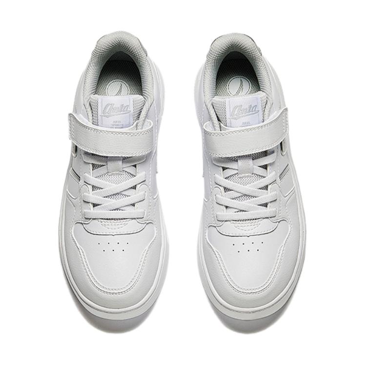 Anta Comfortable Versatile Non-Slip Wear-Resistant Low-Top Kids Skate Shoes Kids Sneakers White 332438012S-2