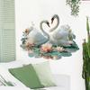 Creative Love Swan Lotus Bedroom Living Room Study Decoration Beautification Self Adhesive Stickers