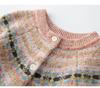 Women's Fair Isle Intarsia Cashmere Cardigan - Autumn/Winter 2026: Round Neck, Loose Slimming, Single-Breasted Warm Outerwear