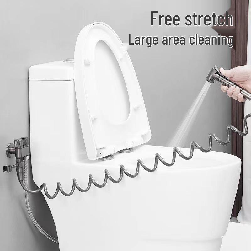 High-Pressure Toilet Companion Spray & Faucet Set with Double Switch Angle Valve