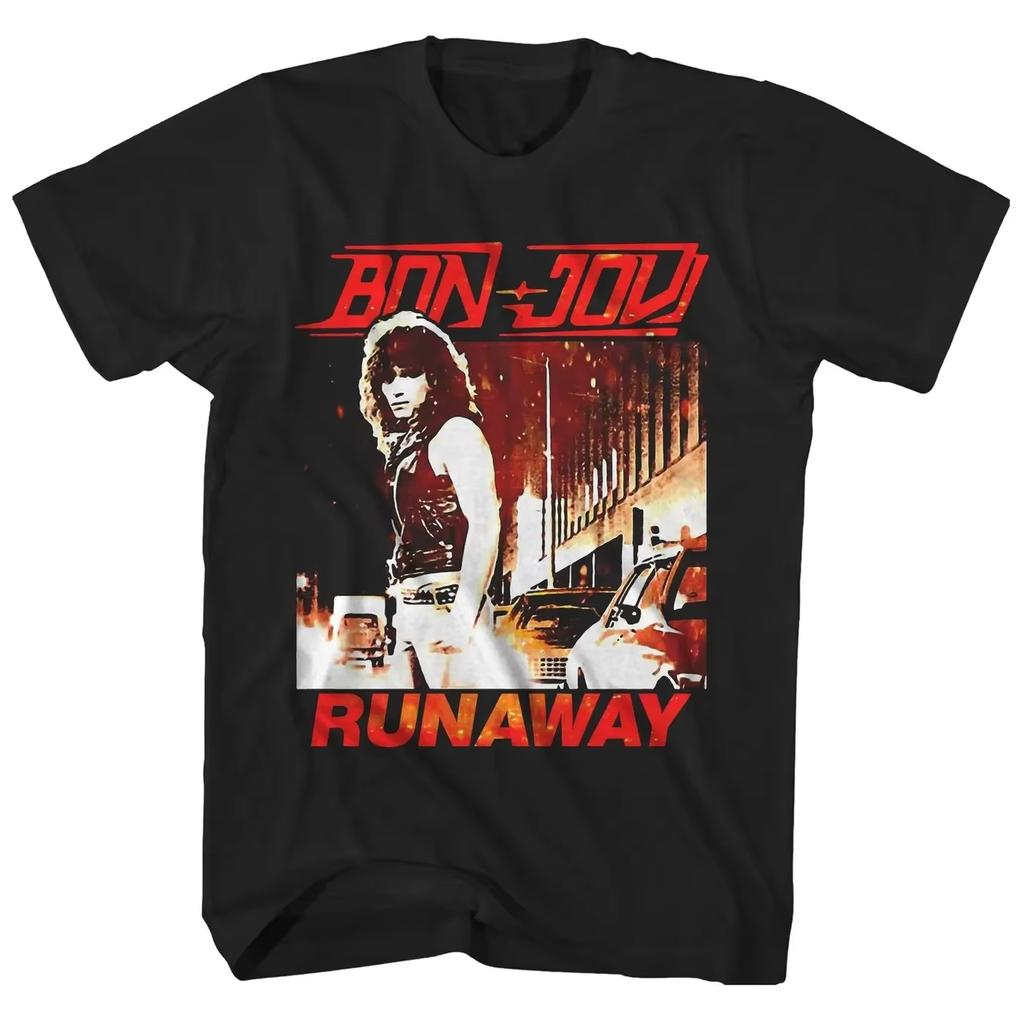 2026 Hot Sale Bon Jovi T-Shirt Heart & Dagger Logo Bon Jovi Shirt Tee Unisex Unisex Cotton Casual Loose Streetwear Oversized Tshirt