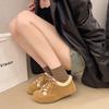 Women's Flat Cotton Boots Winter New Round Head Suede Front Lacing Soft Soles Non-slip Low-top Shoes