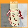 Polka Dot Kids Insulated Water Cup With Straw And Portable Handle For School And Gift