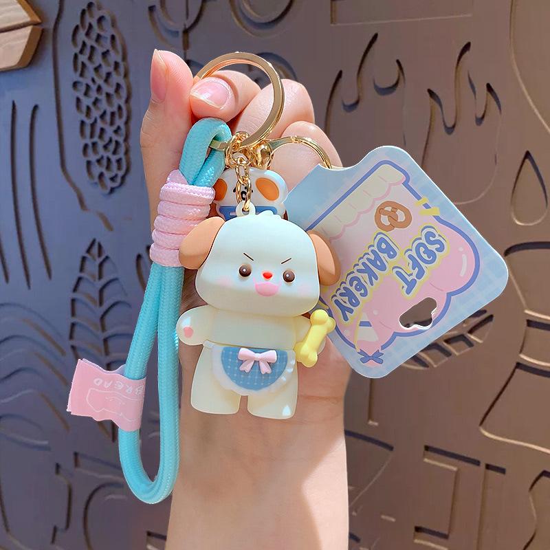 Cute Cartoon Panda Doll Keychain Small Pendant Couple Car Bag Key Chain Pendant Small Gift