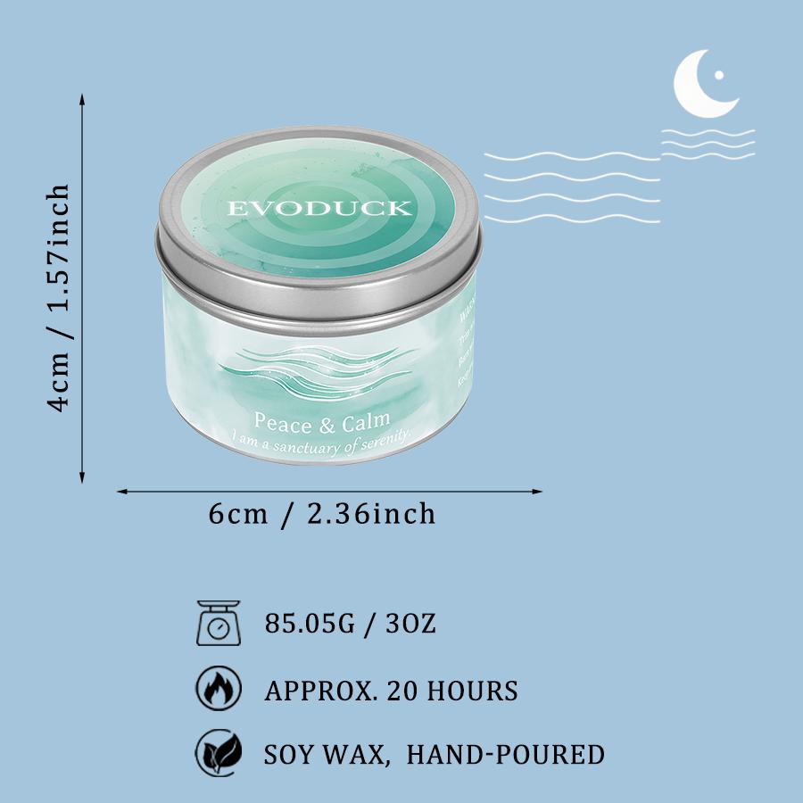 Scented Candles-3oz,Lavender&Chamomile Aroma with Healing Crystals, Great for Holiday Gifting Christmas/Halloween & Home Decor