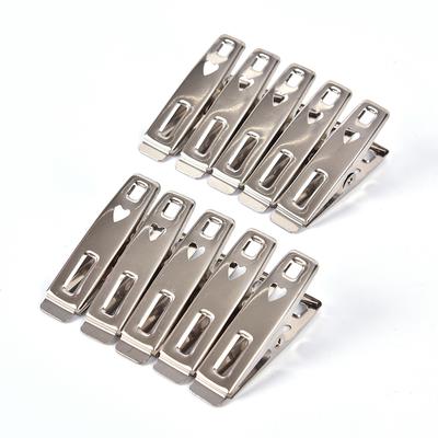 20Pcs Stainless Steel Clothes Pegs Hanging Pins Clips Laundry Metal Clamps