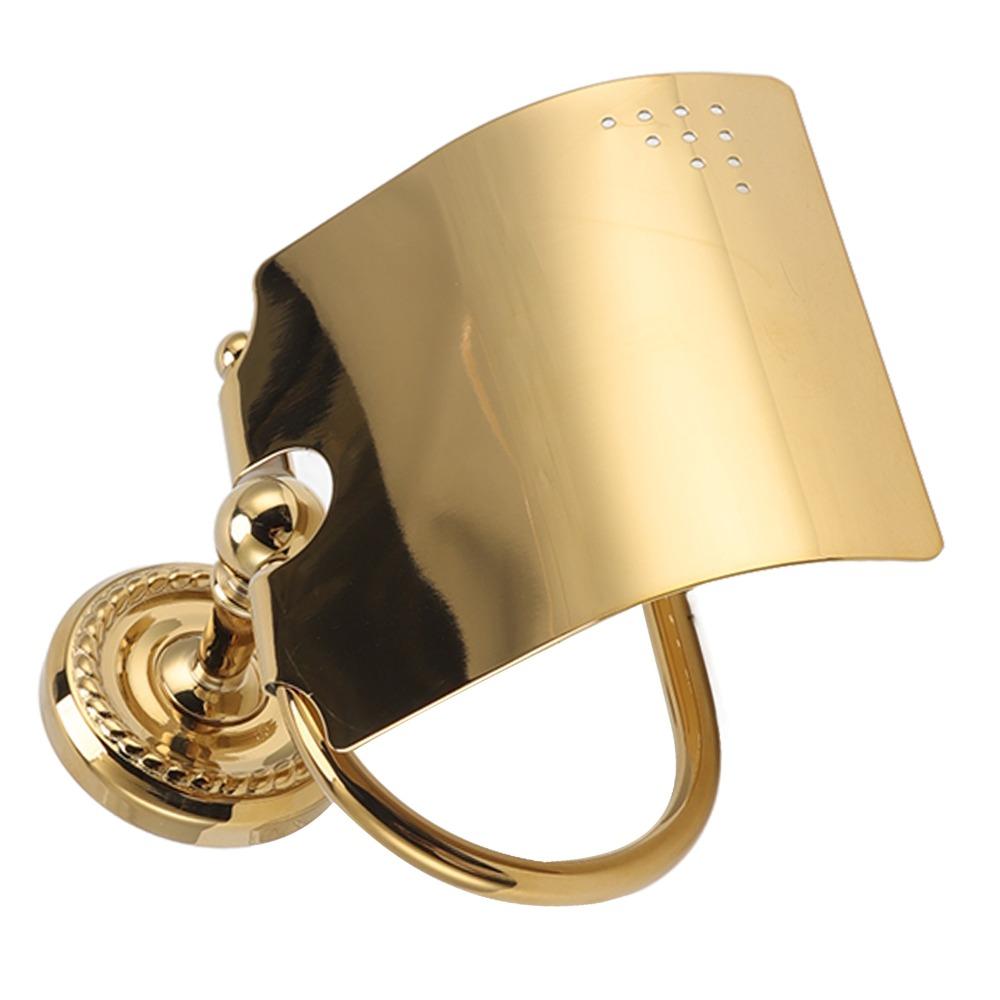 Exquisite Appearance Paper Roll Holder Copper Toilet Paper Holder Paper Towel Holder  Space Saving