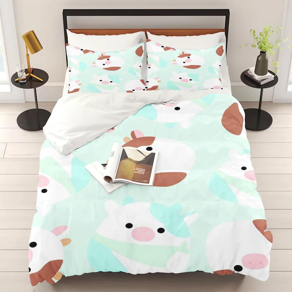 Animal Cate Children Bed Linen Set Quilt Cover Hot-Blooded Decor Comfortable Sets Breathable Bedding for Teenager