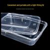 750ml Rectangular Disposable Plastic Takeout Container with Lid