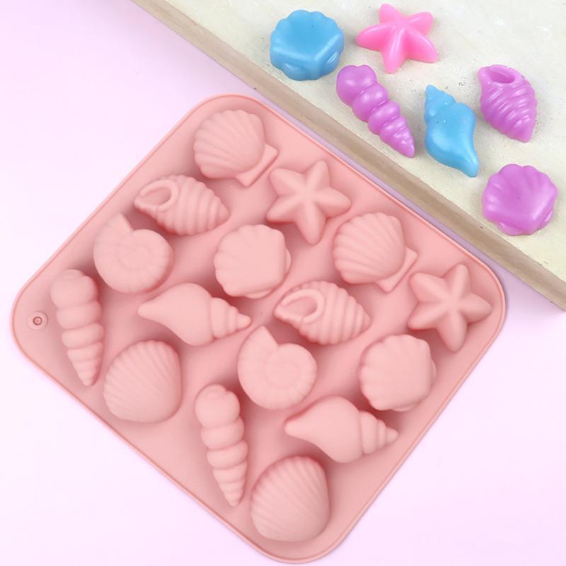 Seashell Silicone Molds, Ocean Themed Chocolate Molds,Shell,Starfish,Conch Candy Mold, Reusable For Cake Decoration,Party Treats