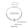 BAMOER 2CT Four-Leaf Clover Moissanite Bracelet 925 Sterling Silver Adjustable Wrist Link Lucky Chain for Women