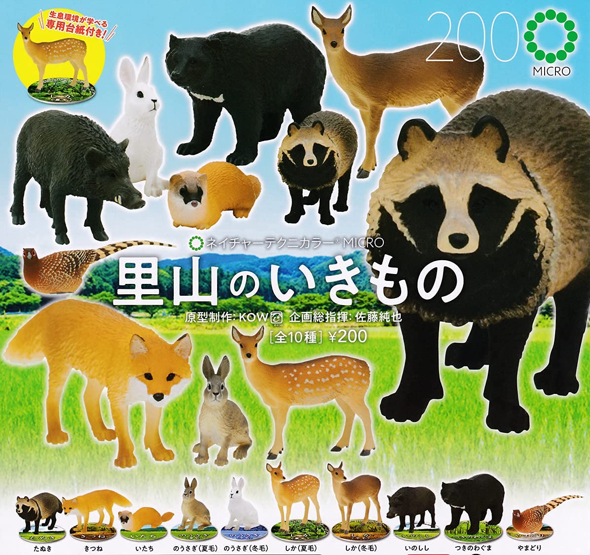 

Природа Technicolor MICRO Satoyama Существа Типы Набор Gacha Gacha Капсула Игрушка [10 (Полный Полный)]