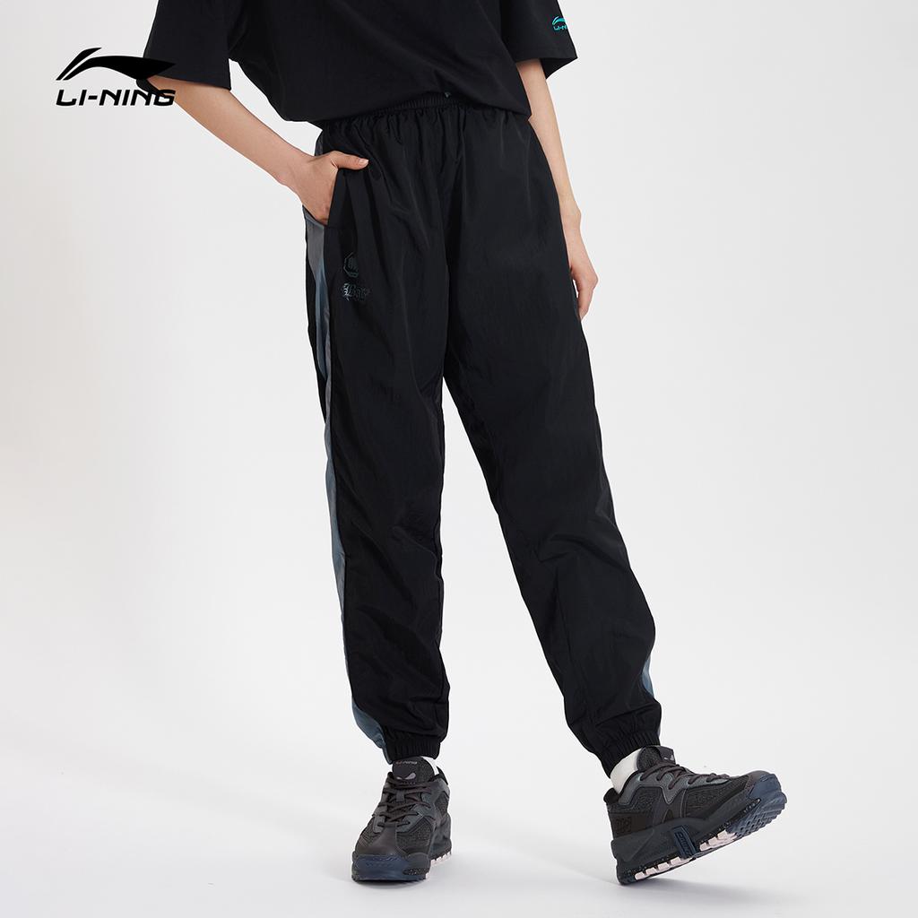 Li Ning Badfive Series Loose Casual Sports Long Pants Women Bottoms Black AYKR128-2