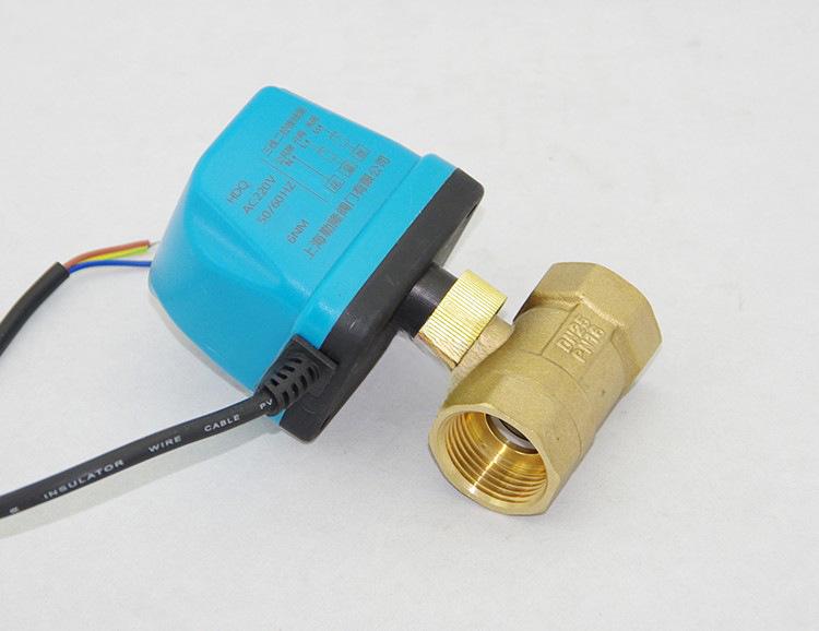 AMECO Miniatur Elektrisches Zweiwege-Kugelventil für Klimaanlagen - Erhältlich in 4 und 6 Punkten, DN15 DN20