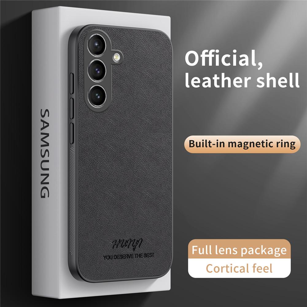 Luxusní kožené pouzdro s měkkým rámečkem a magnetickým krytem pro Samsung Galaxy S24 Plus Ultra S23 FE S23FE S24Ultra Pouzdra na telefon Capa