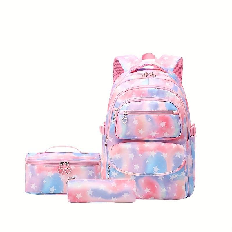 Dreiteiliger Rucksack, Schultasche für Grund- und Sekundarschule, Spritzwassergeschützter Rucksack, Rückenschonender und Gewichtsreduzierender Schulrucksack.