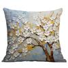 New Flower Pillowcase Imitating Three-dimensional Oil Painting Style Creative Floral Home Living Room Sofa Cushion Pillowcase