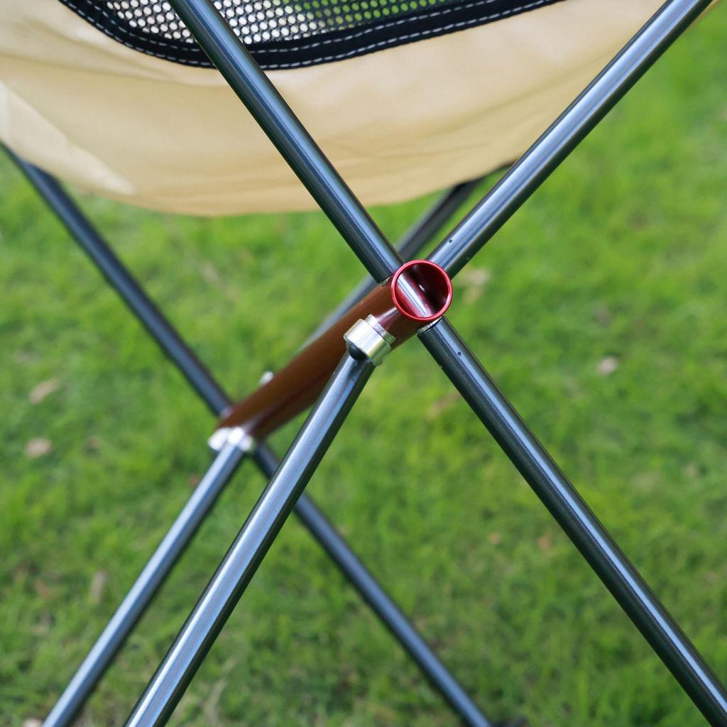 Aluminum Alloy Portable Folding Moon Chair for Outdoor Camping, Beach, and Fishing - Reclining & Lightweight Leisure Seat.