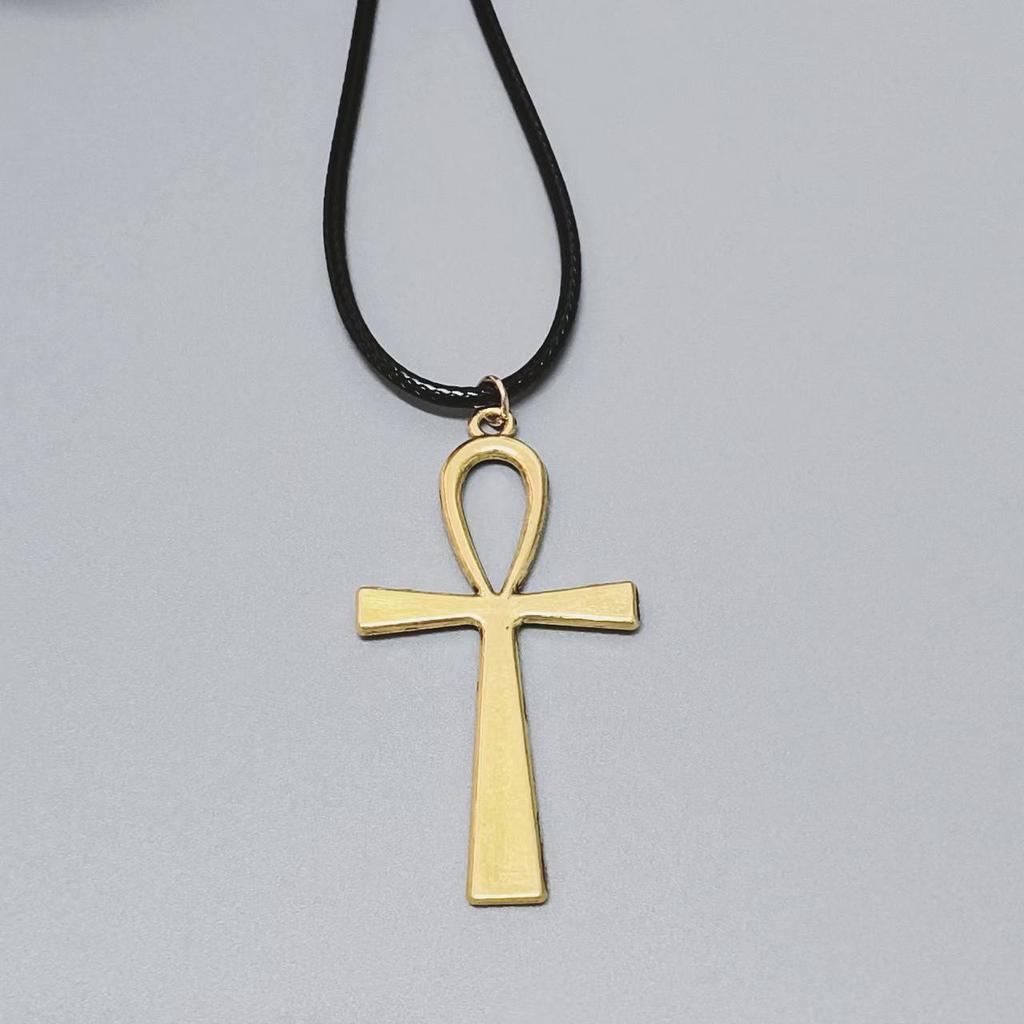 Men's Trendy Ancient Egyptian Ankh Cross Pendant Necklace