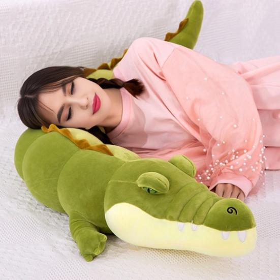 Long Crocodile Plush Pillow Soft Segmented Stuffed Animal for Hugging & Decor Unique Gift for Kids Adults